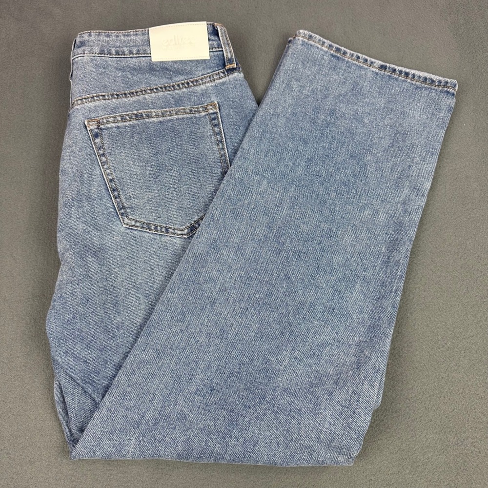 Edited by Remi Bader Womens Light Wash Straight Leg High Rise Jeans Size 6